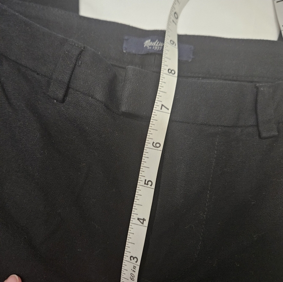 Madewell Classic Black Ankle Pants With Hook And Eye Closure! - Picture 6 of 7